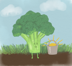 Green Poo and Ham Green veg collecting sunshine 300x276 - Green Poo and Ham