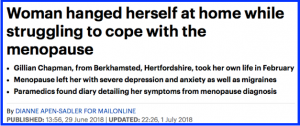 HRT v no HRT. One of many Menopause & Cancer standoffs. DailyMailHeadline 300x126 - HRT v no HRT. One of many Menopause & Cancer standoffs.